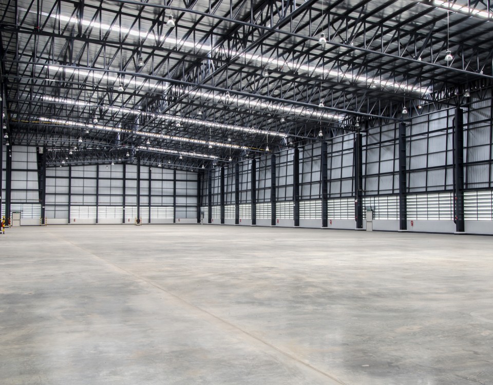 Interior of empty warehouse