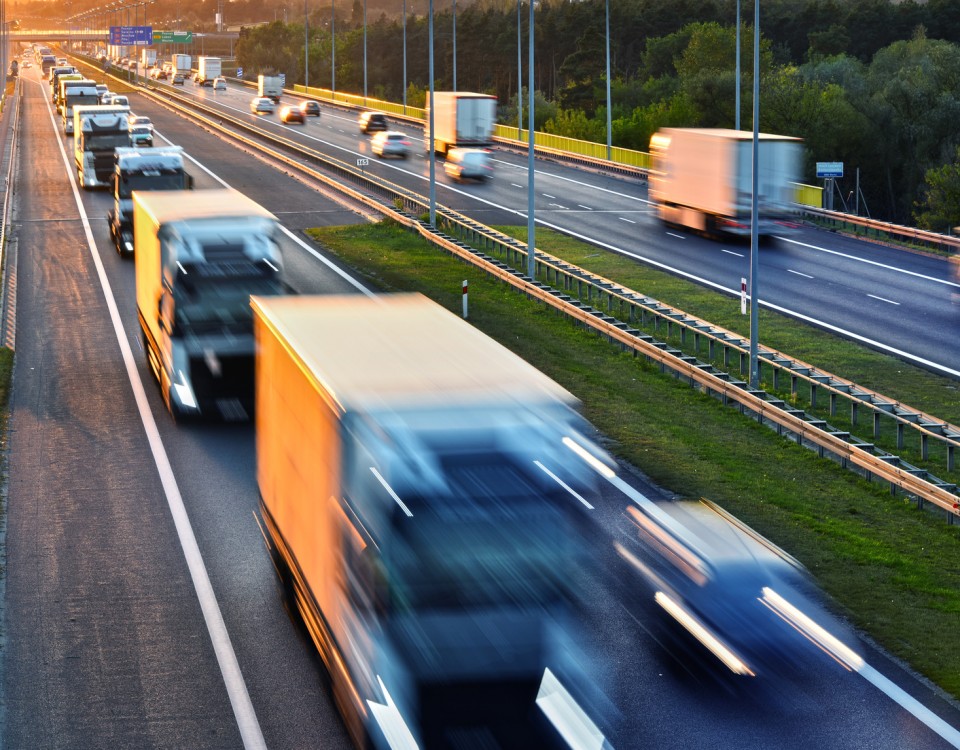 Four lane controlled-access highway in Poland.